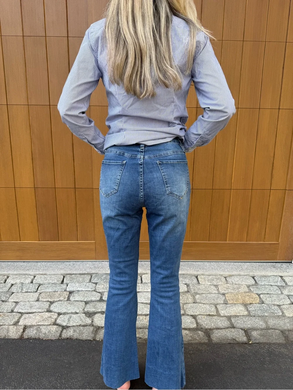 YMI High-Rise Flare Denim Collection Boho Festival Dark Wash Denim Bootcut
